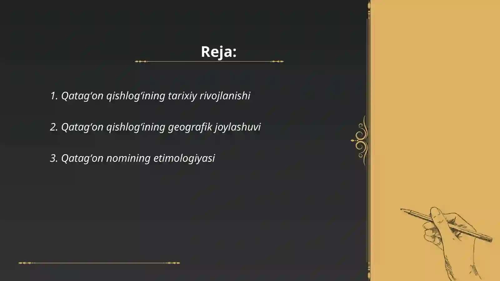 Qatagʻon qishlogʻi toponomiyasi 2