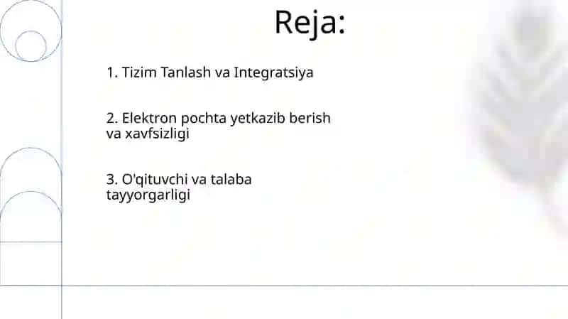 O'quv rejalarini moslashtirish 2
