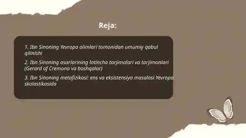 Ibn Sino Yevropa olimlari talqinida 2