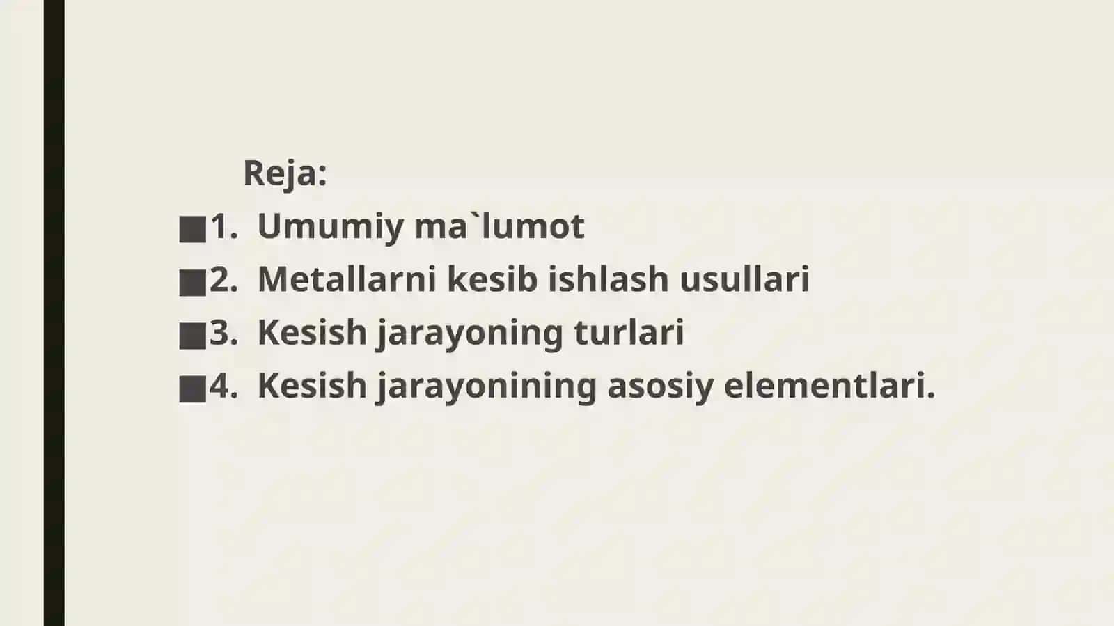Metallarni kesib ishlash dastgohi 2
