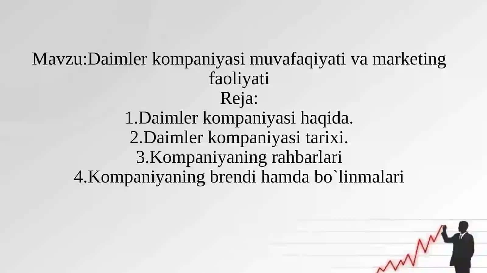 Daimlerkompaniyasi muvafaqiyati va marketing faoliyati 2