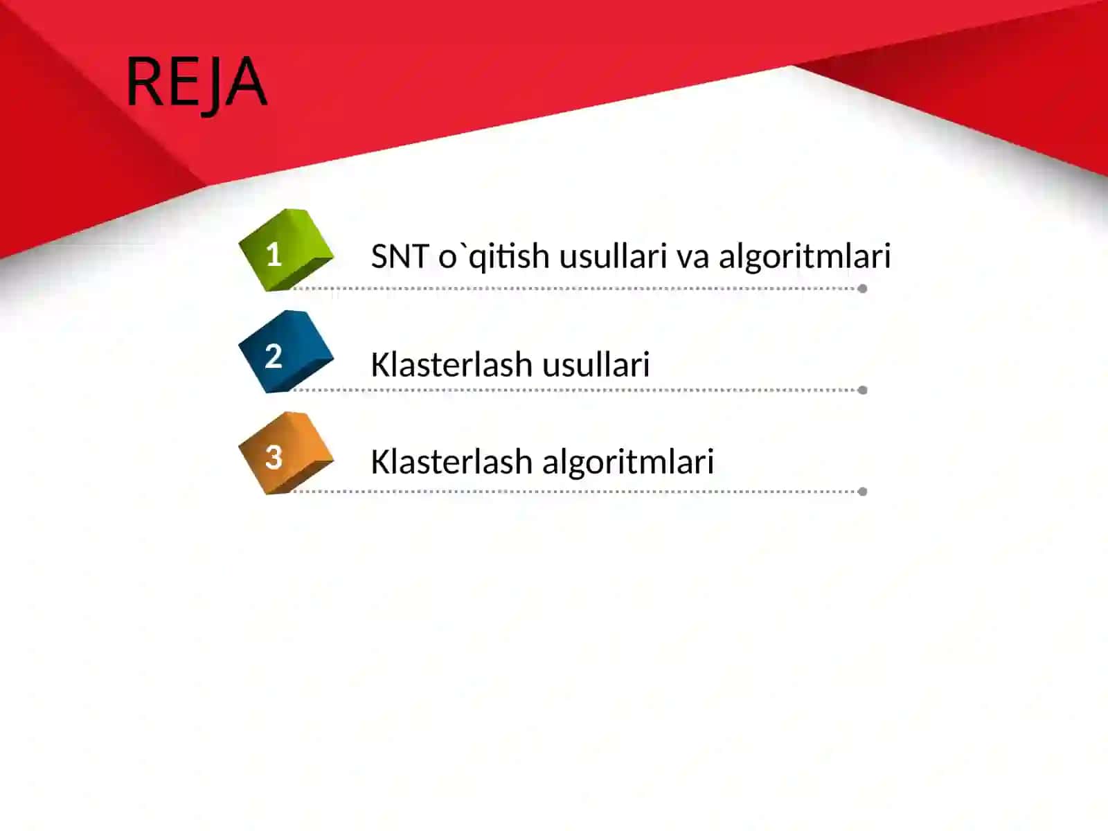 Neyron to`rlarni klasterlash usuli 2