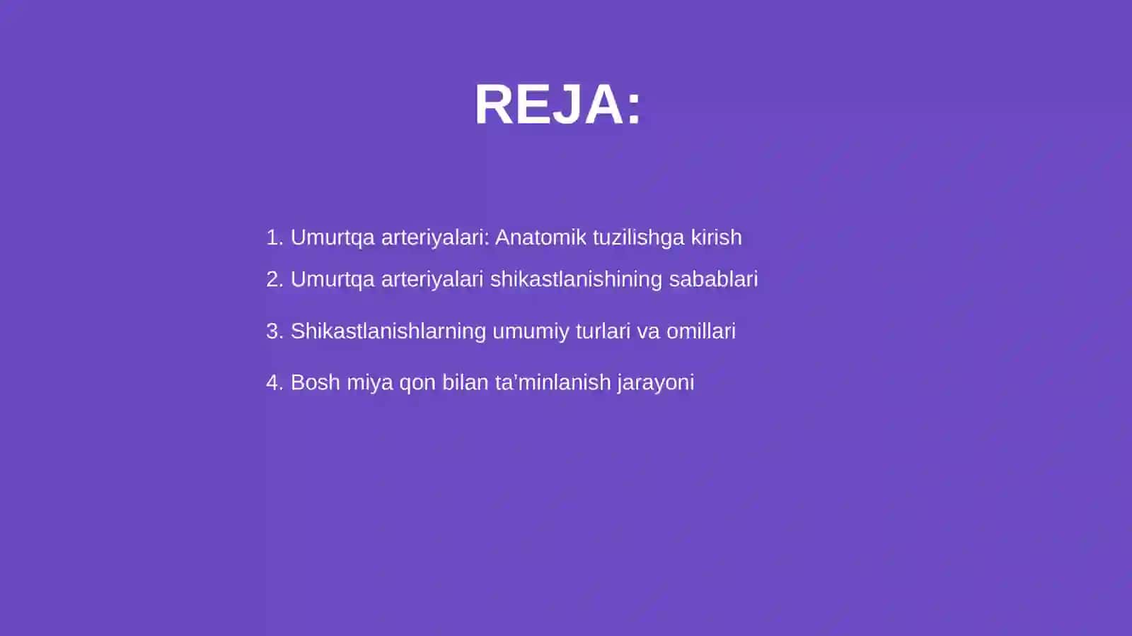 Umurtqa arteriyalari shikastlanishlari 2