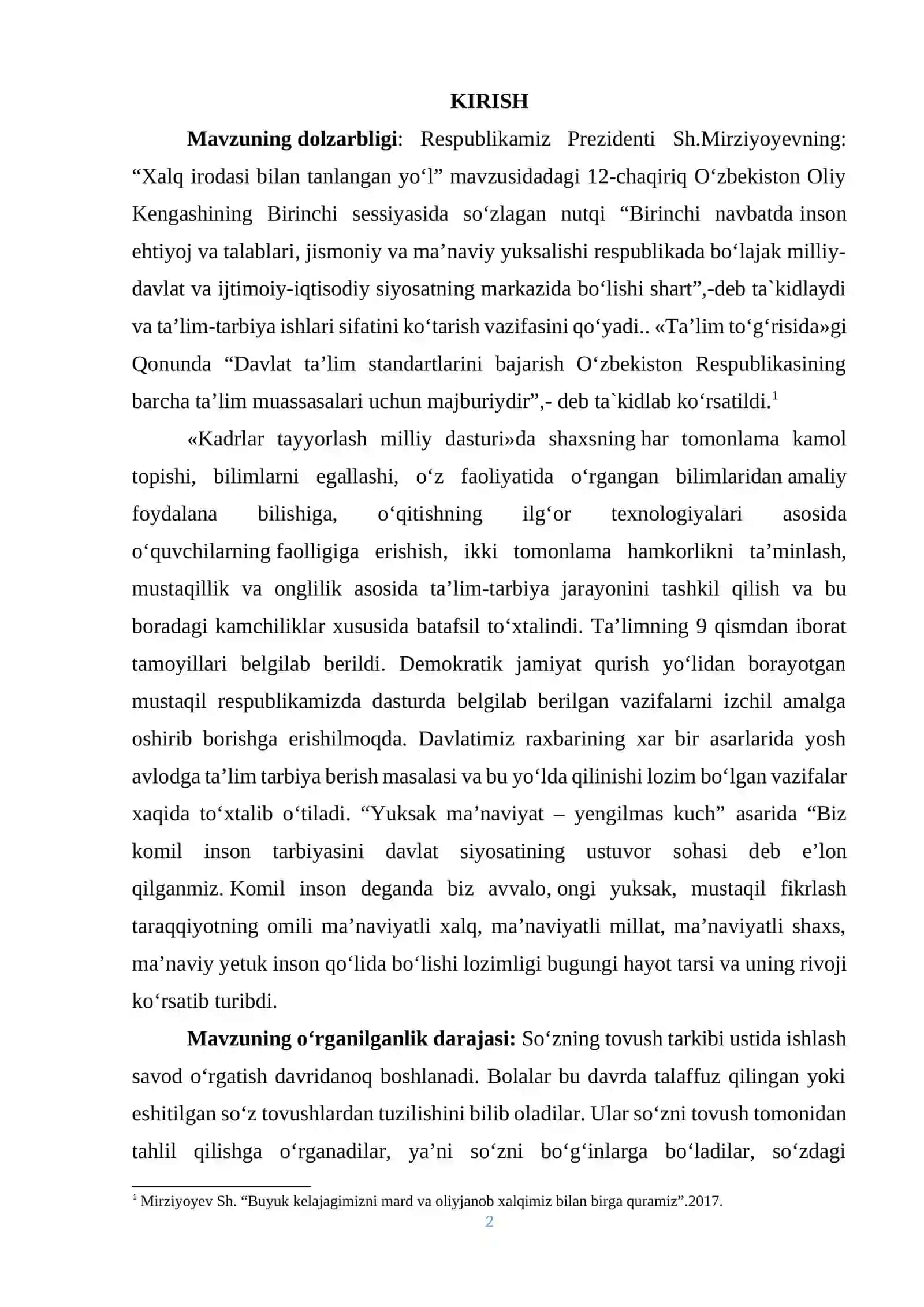 O‘ZBEK ADABIY TILIDAGI TOVUSH VA HARFLARNI O‘RGANISHNING NAZARIY ASOSLARI 2