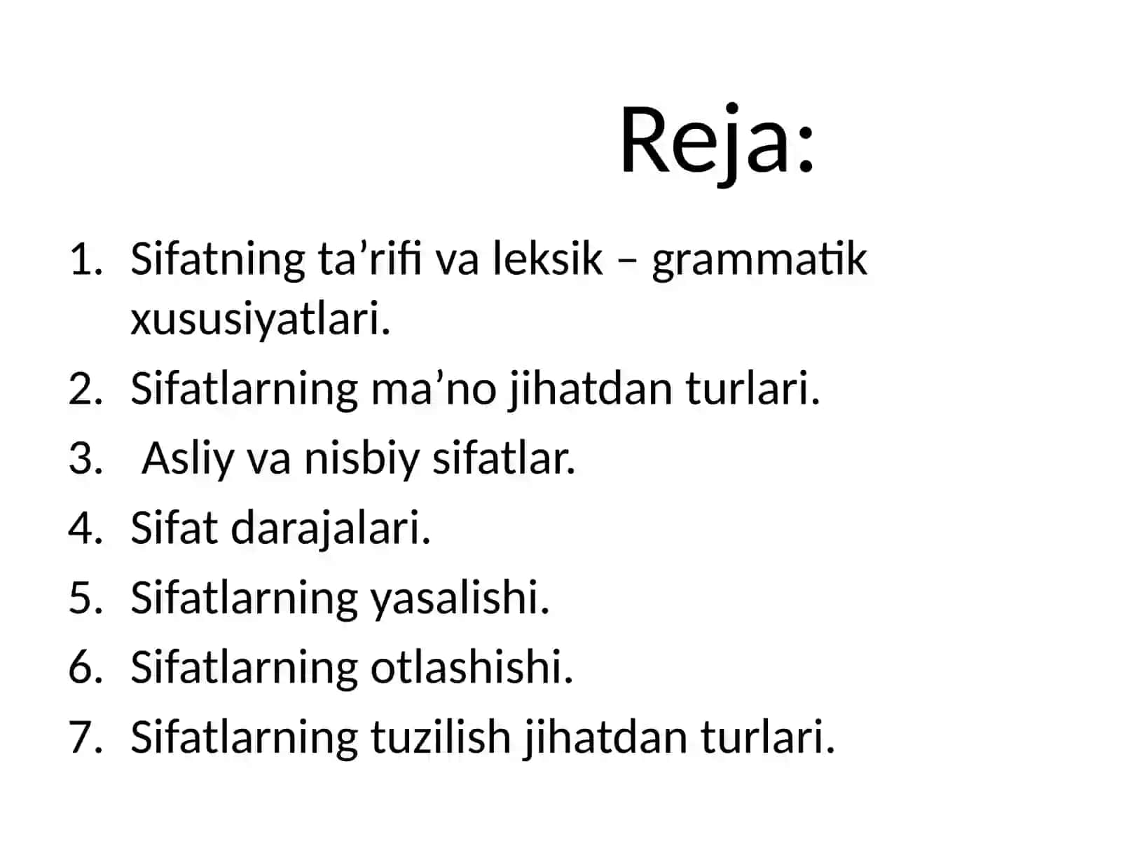 Sifat, uning leksik-grammatik xususiyatlari 2
