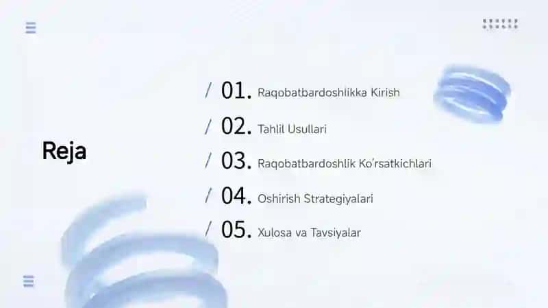 Firmaning  raqobatbardoshligi tahlili 2