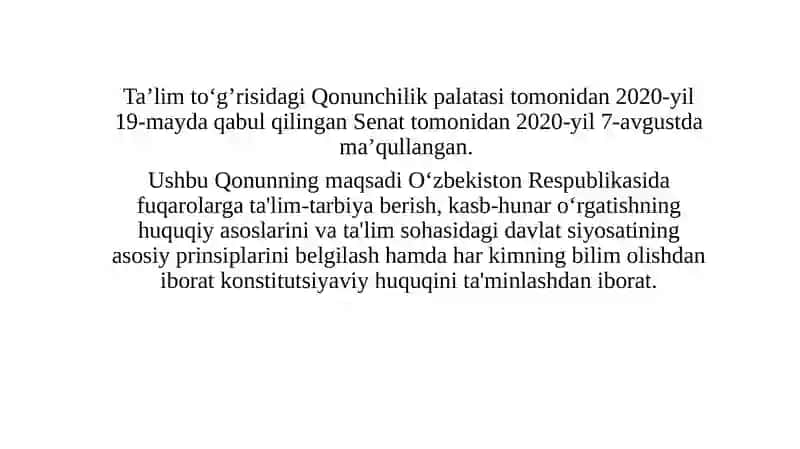 Ta’lim tizimida modernizatsiya jarayonlari 2