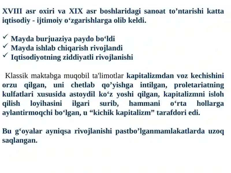 KLASSIK MAKTABGA MUQOBIL TA'LIMOTLAR 2