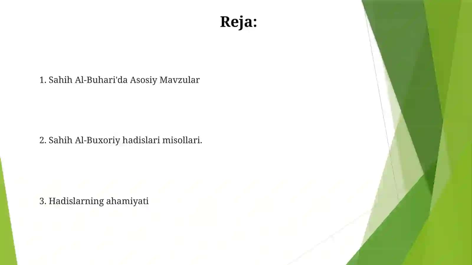 Asosiy Mavzular 2