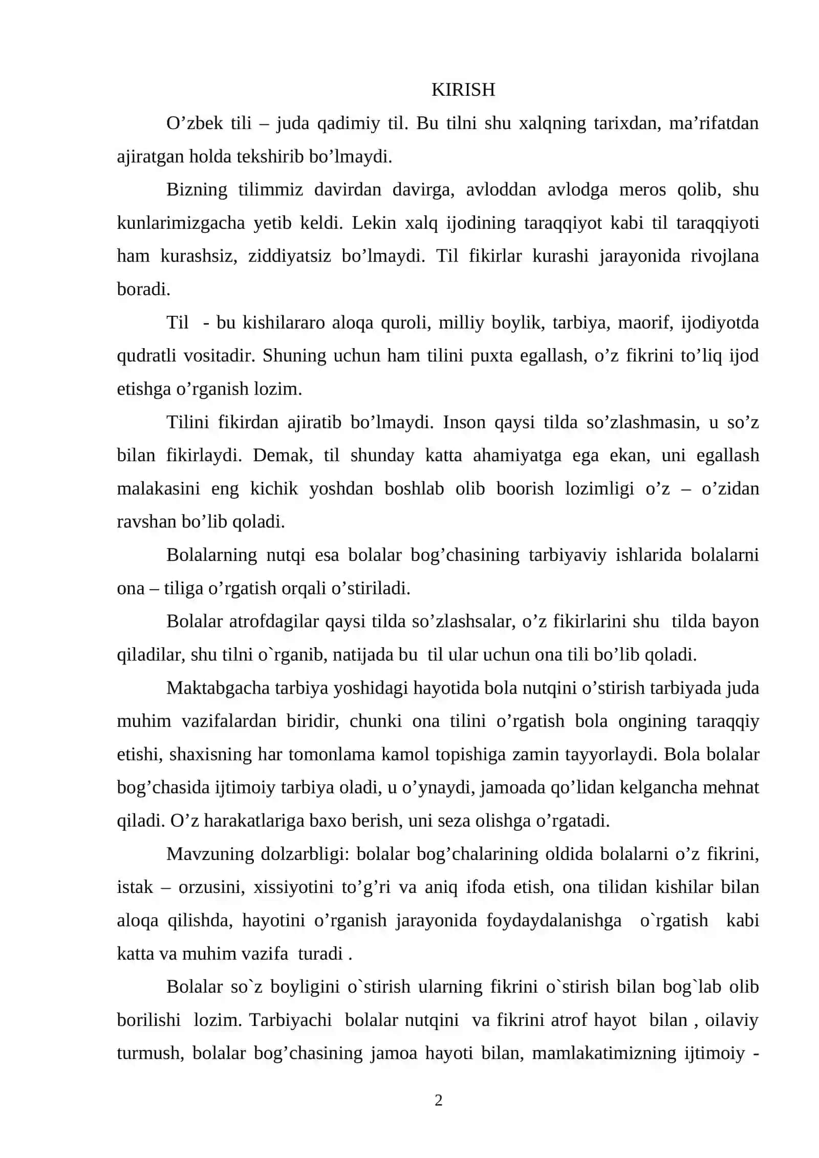MAKTABGACHA YOSHDAGI BOLALARNI XAR TOMONLAMA TARBIYALASHDA ONA TILINING AHAMIYATI 2
