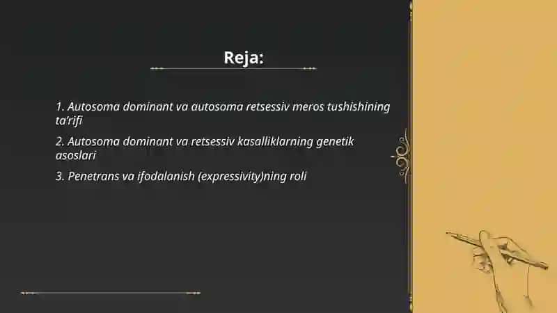 Autosoma dominant va retsessiv kasalliklar 2