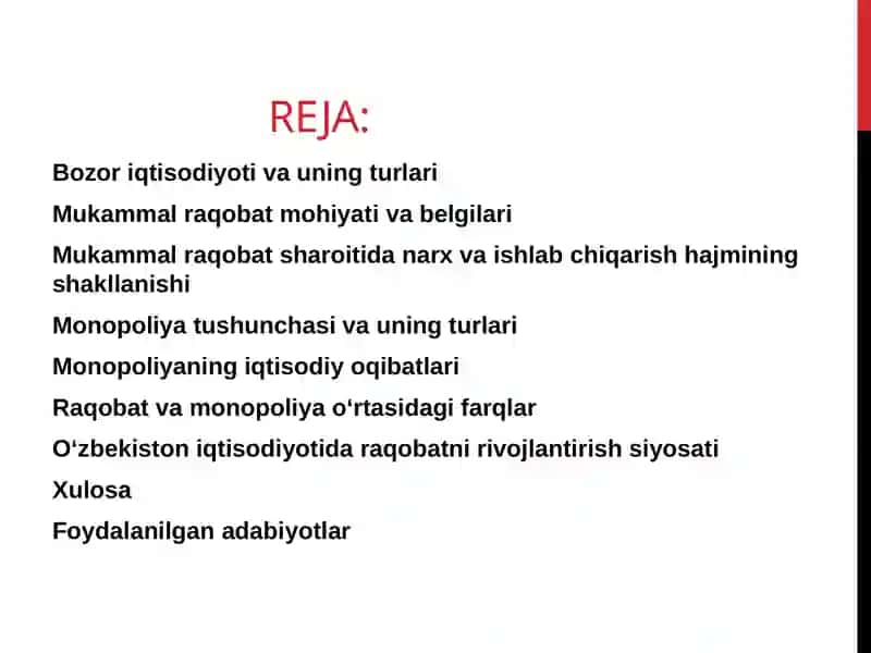 Mukammal bozorda raqobat va monopoliya 2