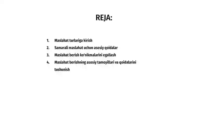 Maslaxatlar turlari 2