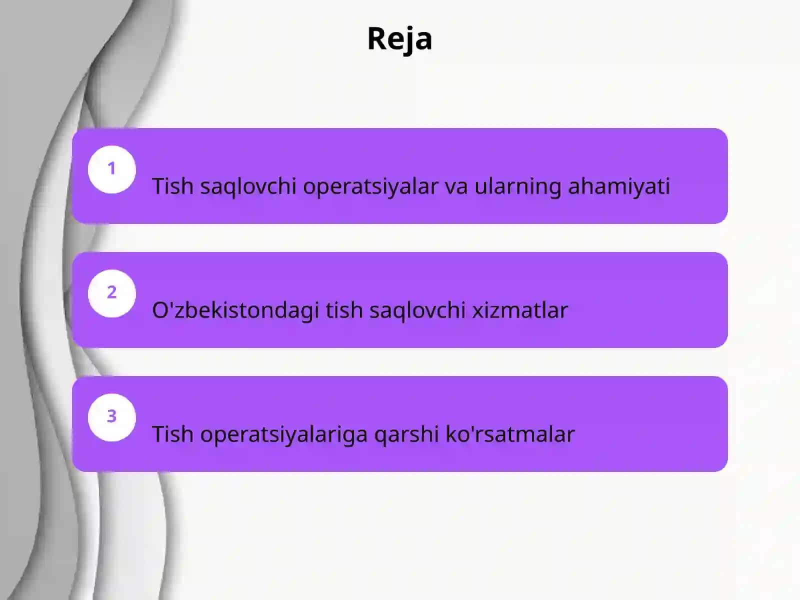 Og'iz bo'shlig'i jarroxligi fanidan mustaqil ishi 2