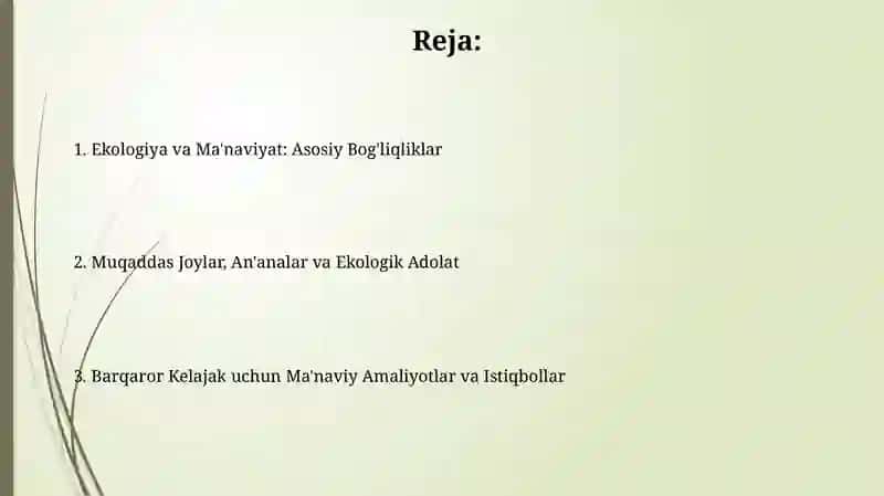 Ekologiya va Ma'naviyat 2
