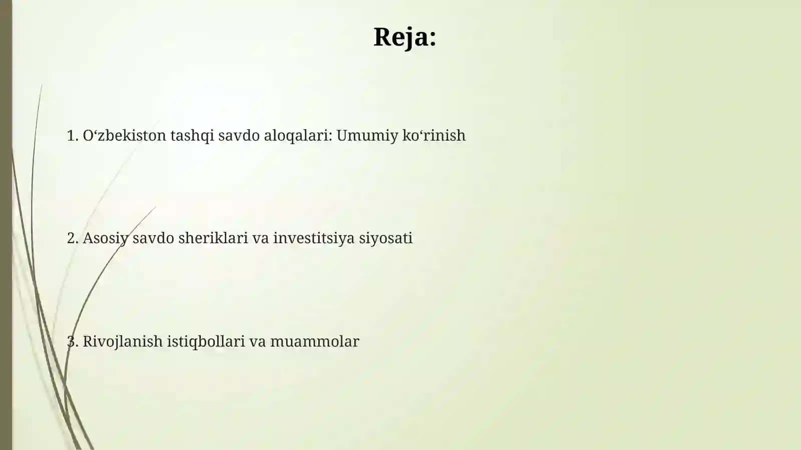 Oʻzbekiston tashqi iqtisodiy aloqalar 2