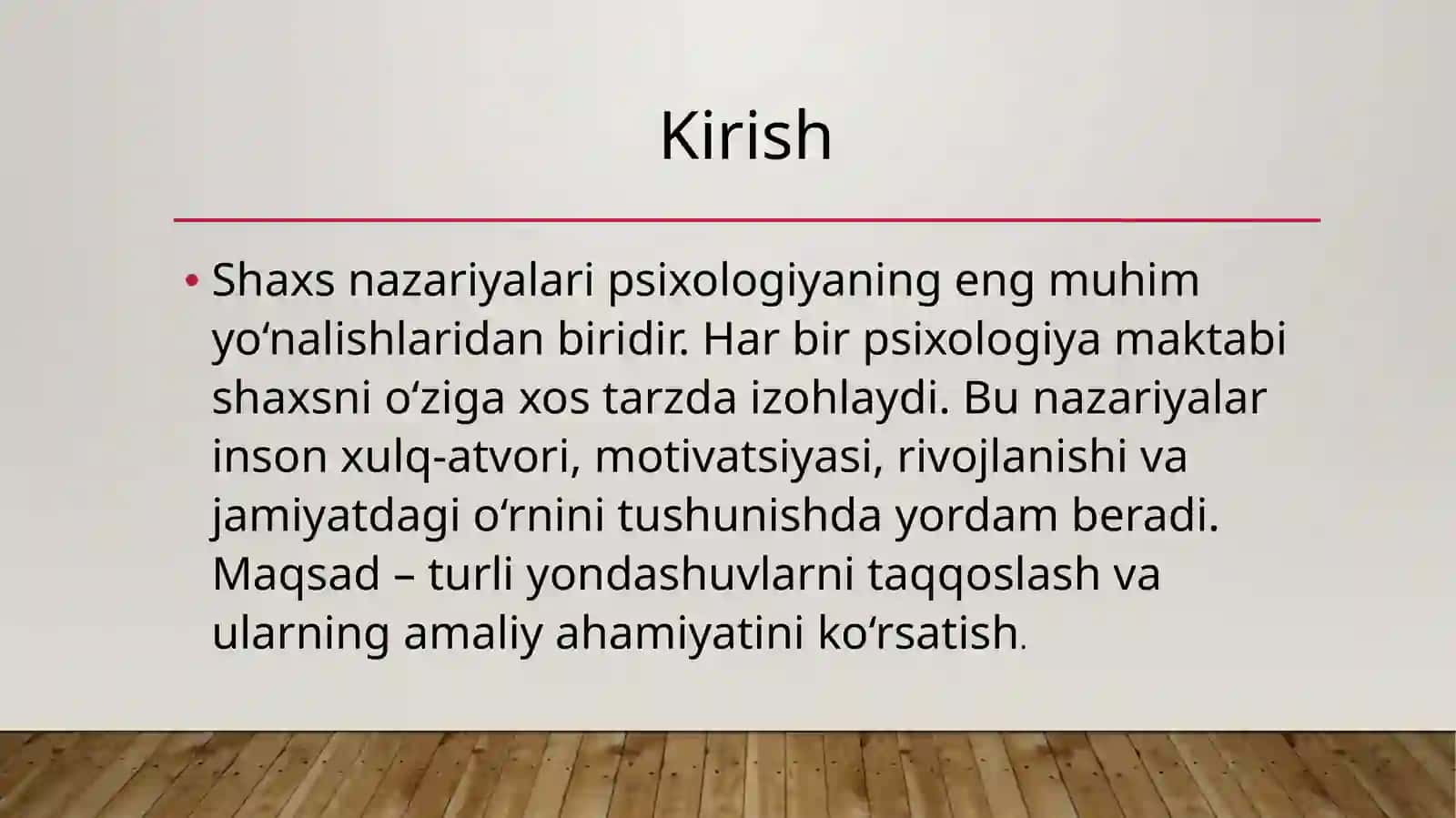 Har xil psixologiya maktablarida shaxs nazariyalar 2