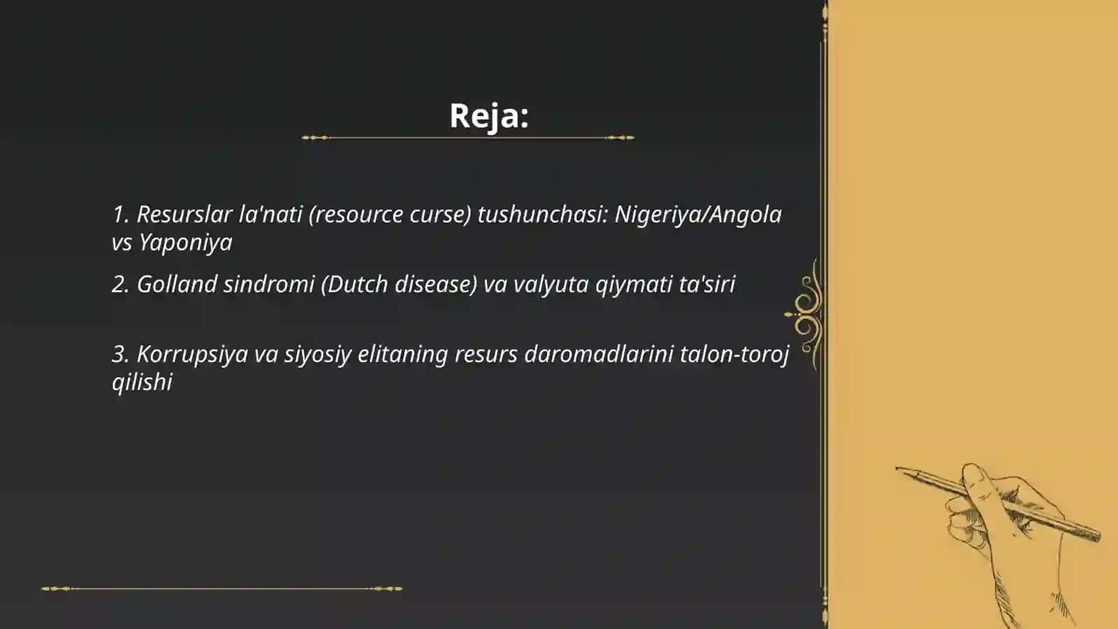 Tabiiy boyliklardan nega ba'zi davlatlar qashdhoqlika botmoqda 2