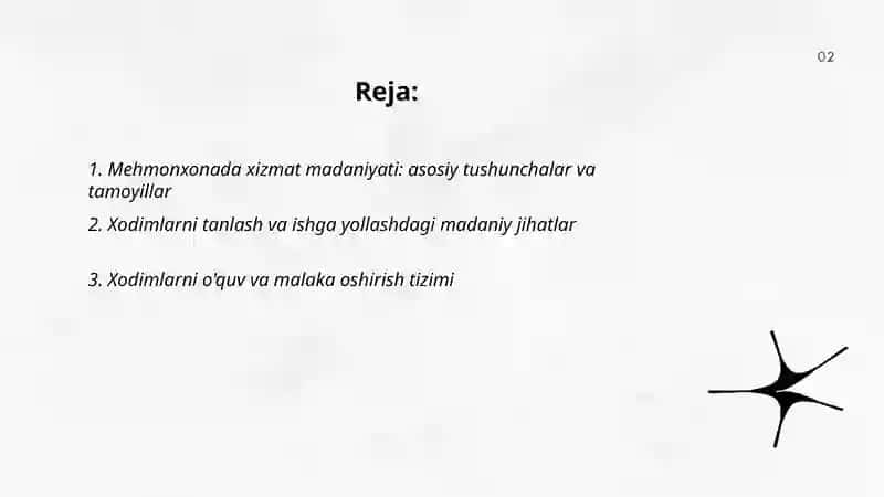 Mehmonxonada xizmat madaniyati 2