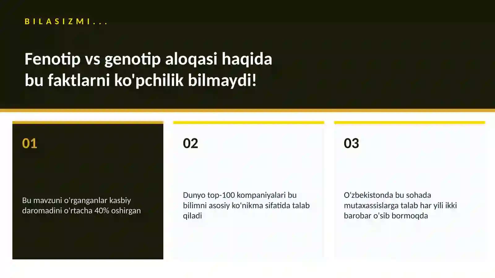 BIOTEXNOLOGIYA VA GENOMIKA 2
