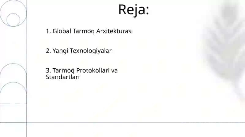 Global tarmoq texnologiyalari 2