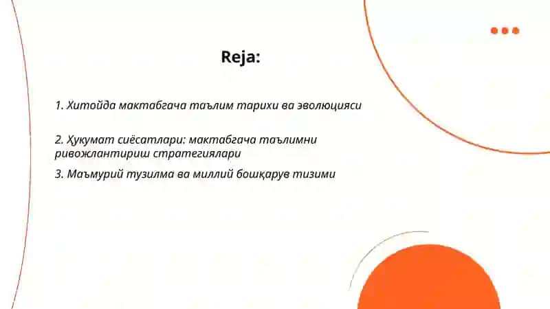 Хитойда мактабгача таълим тарихи ва эволюцияси 2