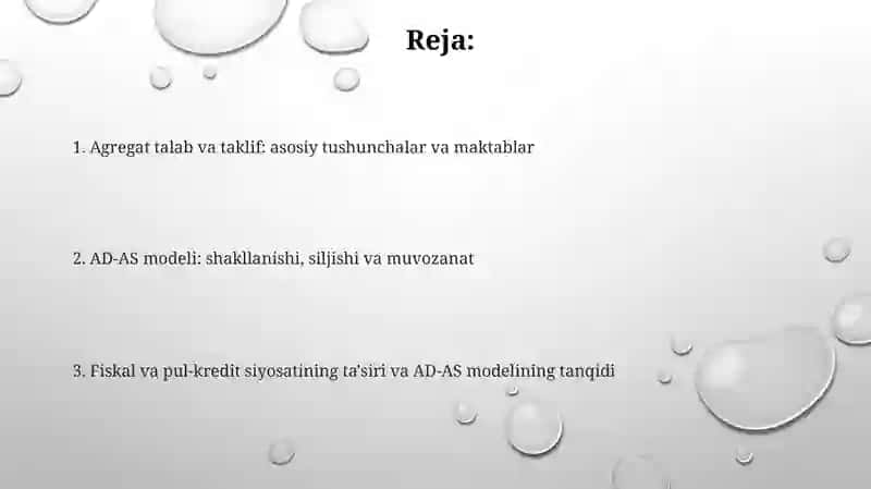 Agregat talab va taklif 2