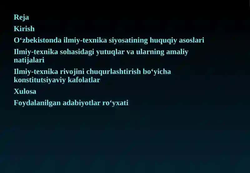 O‘ZBEKISTONNING ILMIY-TEXNIKA SOHASIDAGI YUTUQLARI 2