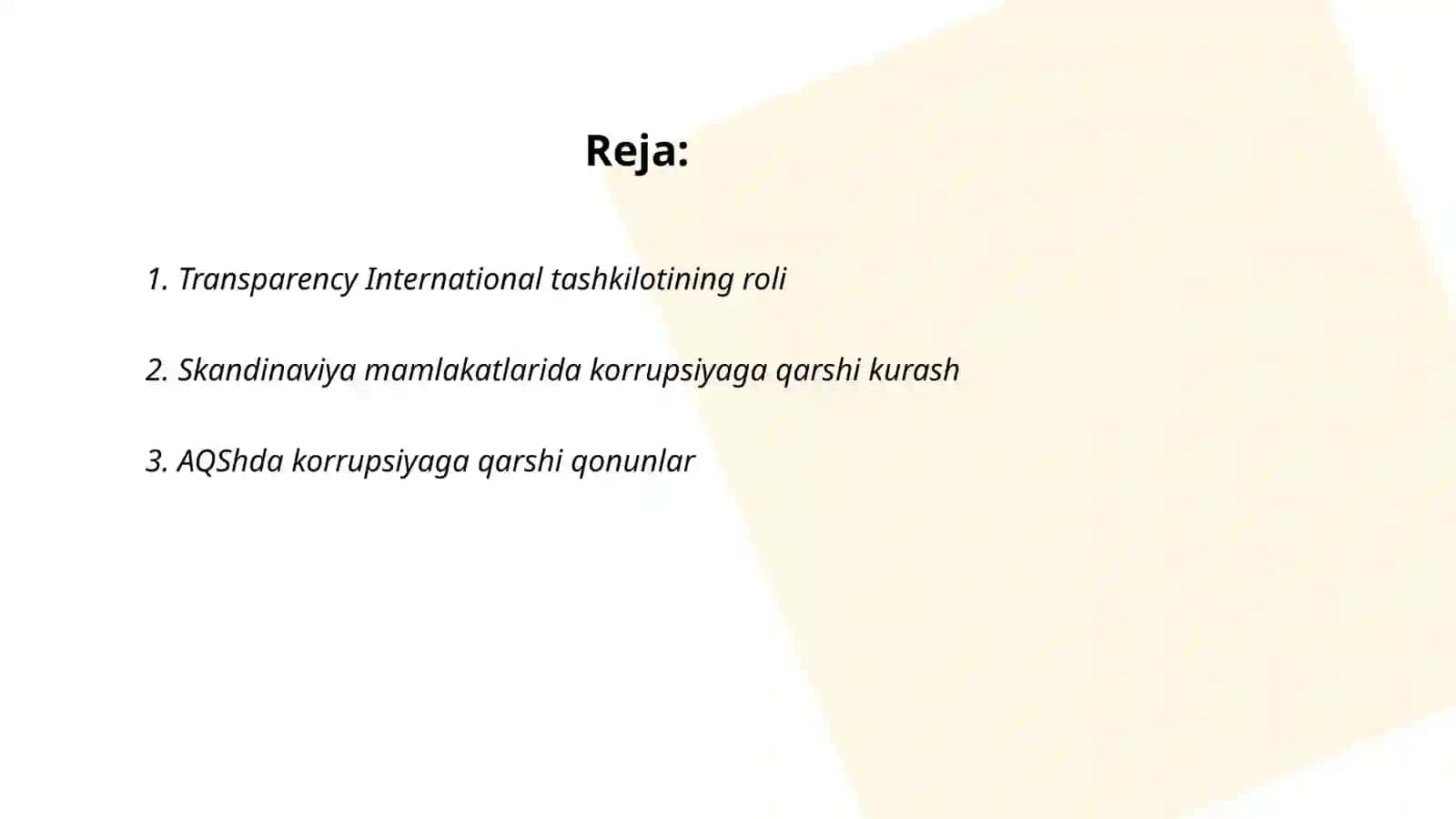 Korrupsiyaga qarshi kurashishni jahon tajribasi 2