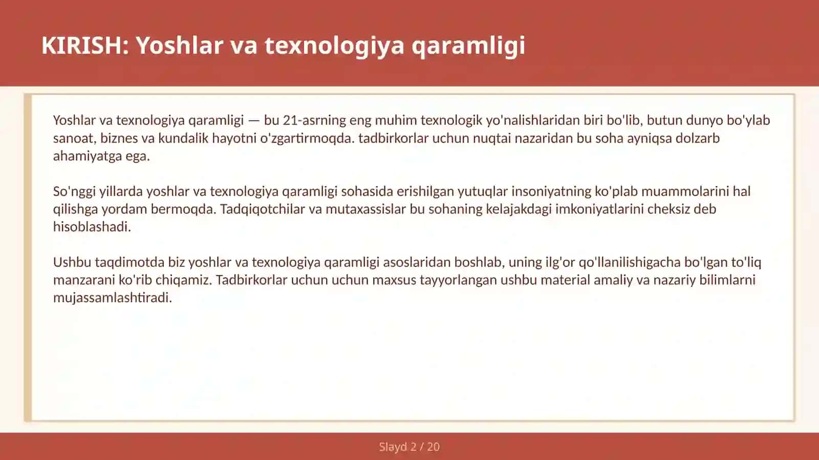 Yoshlar va texnologiya qaramligi 2