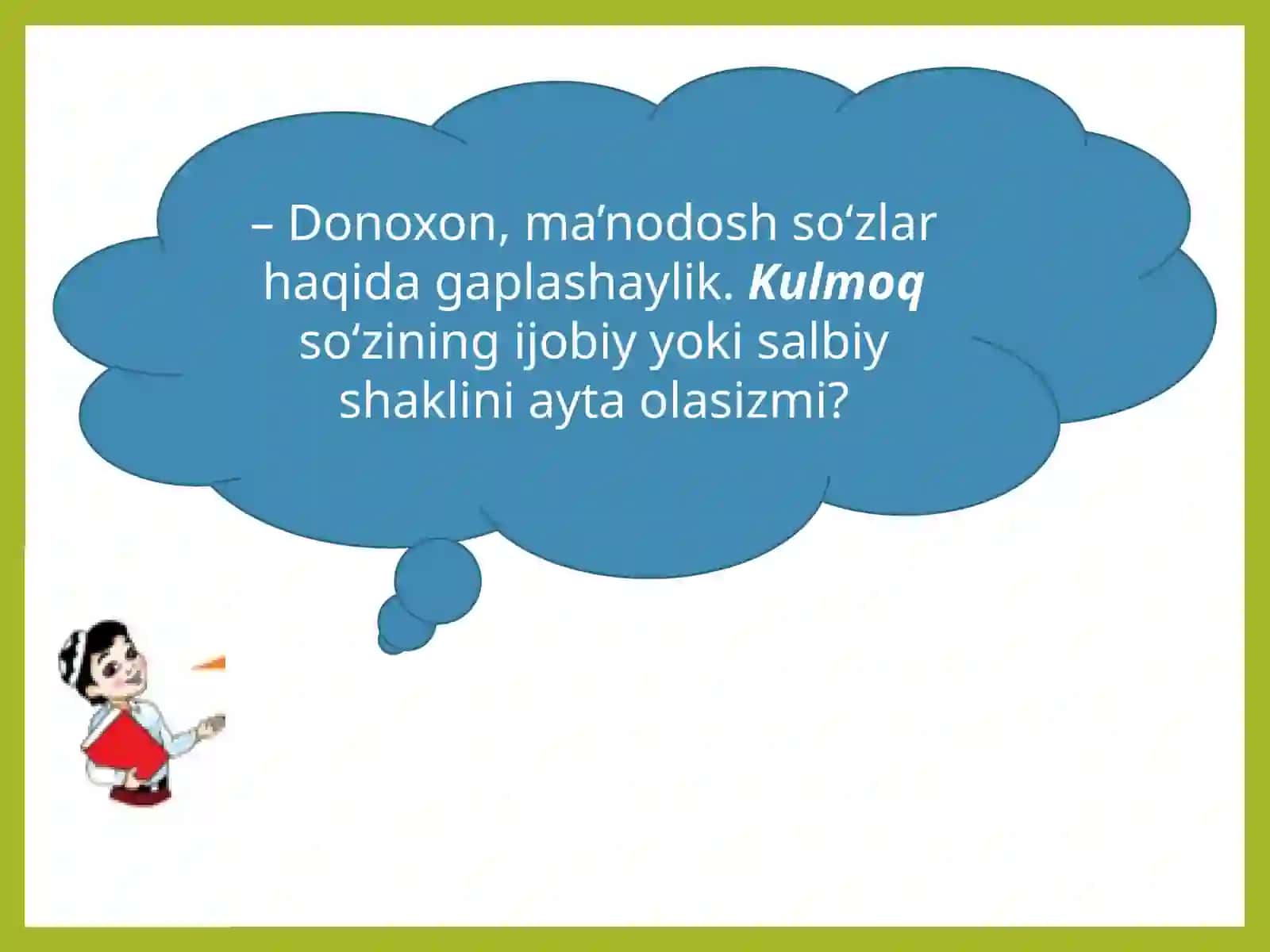 5-sinf. Sinonimlar. Sinonimik qatorda bosh so'z 2