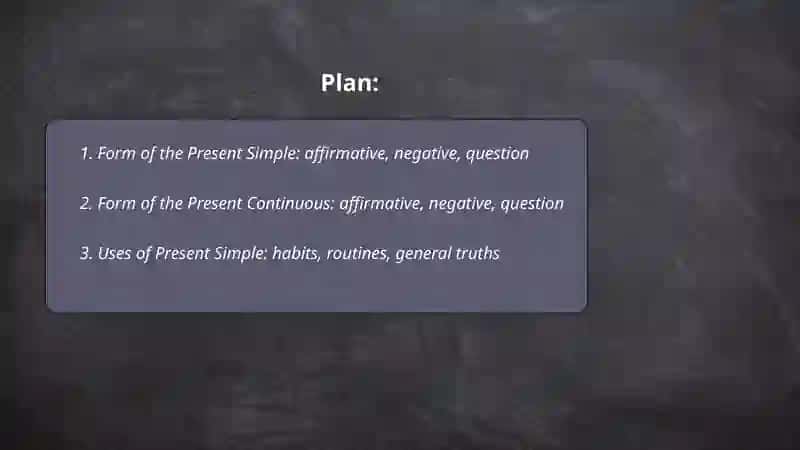 Present simple and present continuous 2