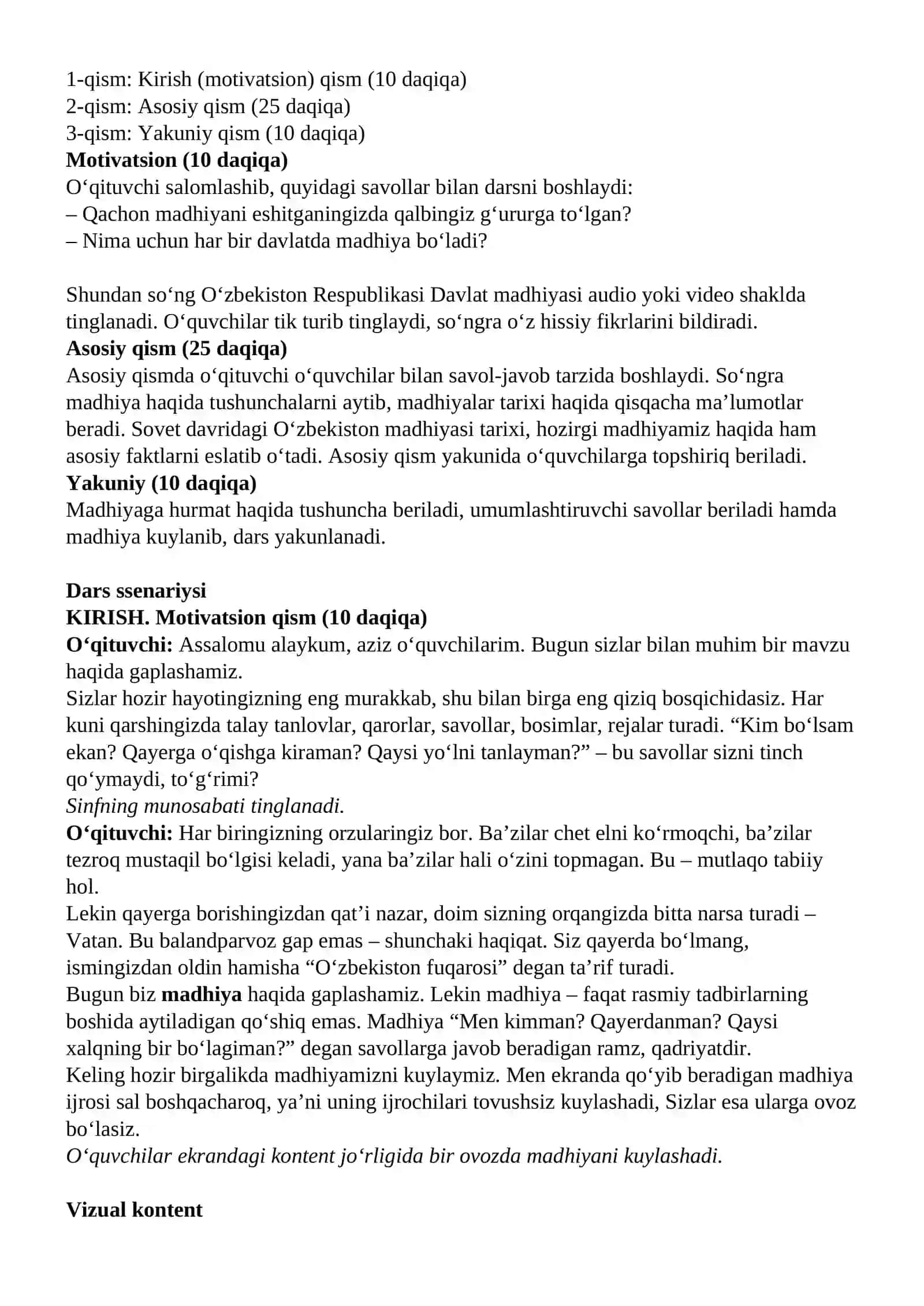 “Kelajak soati” 15-mavzu 2