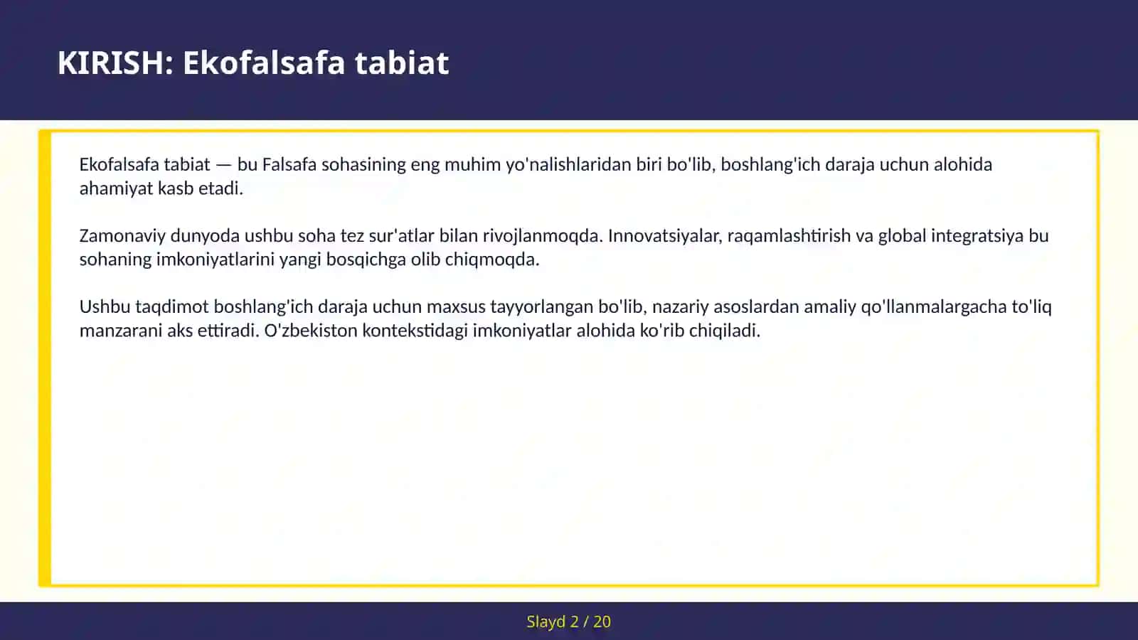 Ekofalsafa Tabiat 2