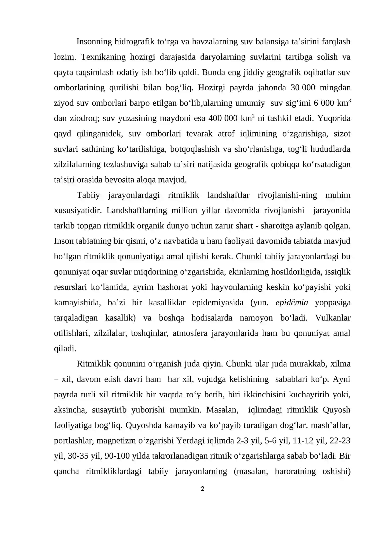 Jarayonlar va ularning vujudga kelishi 2
