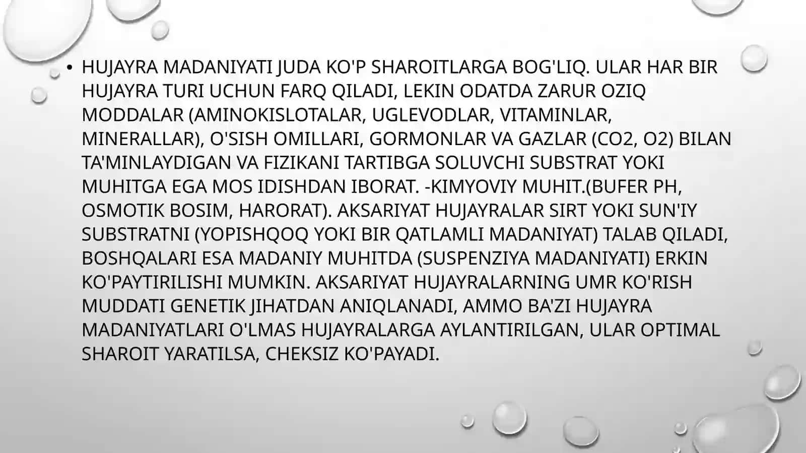 Hujayra va to'qima moslashuvi reaksiyalari 2