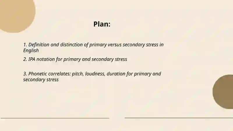 Primary and secondary stress 2