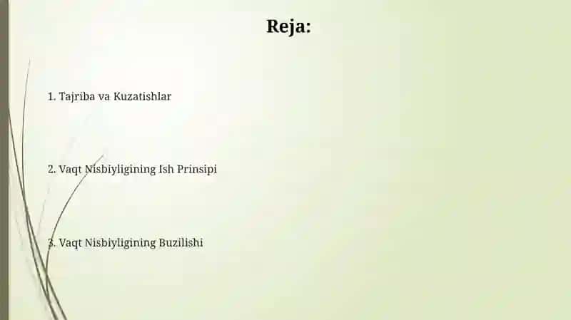 Vaqt relisining buzilishi va ishlash printsipini oʻrganish 2