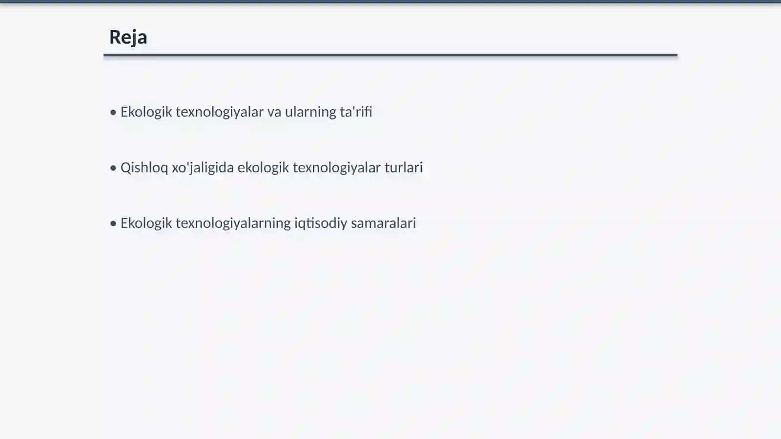 Ekologik texnologiyalar qo'llash 2