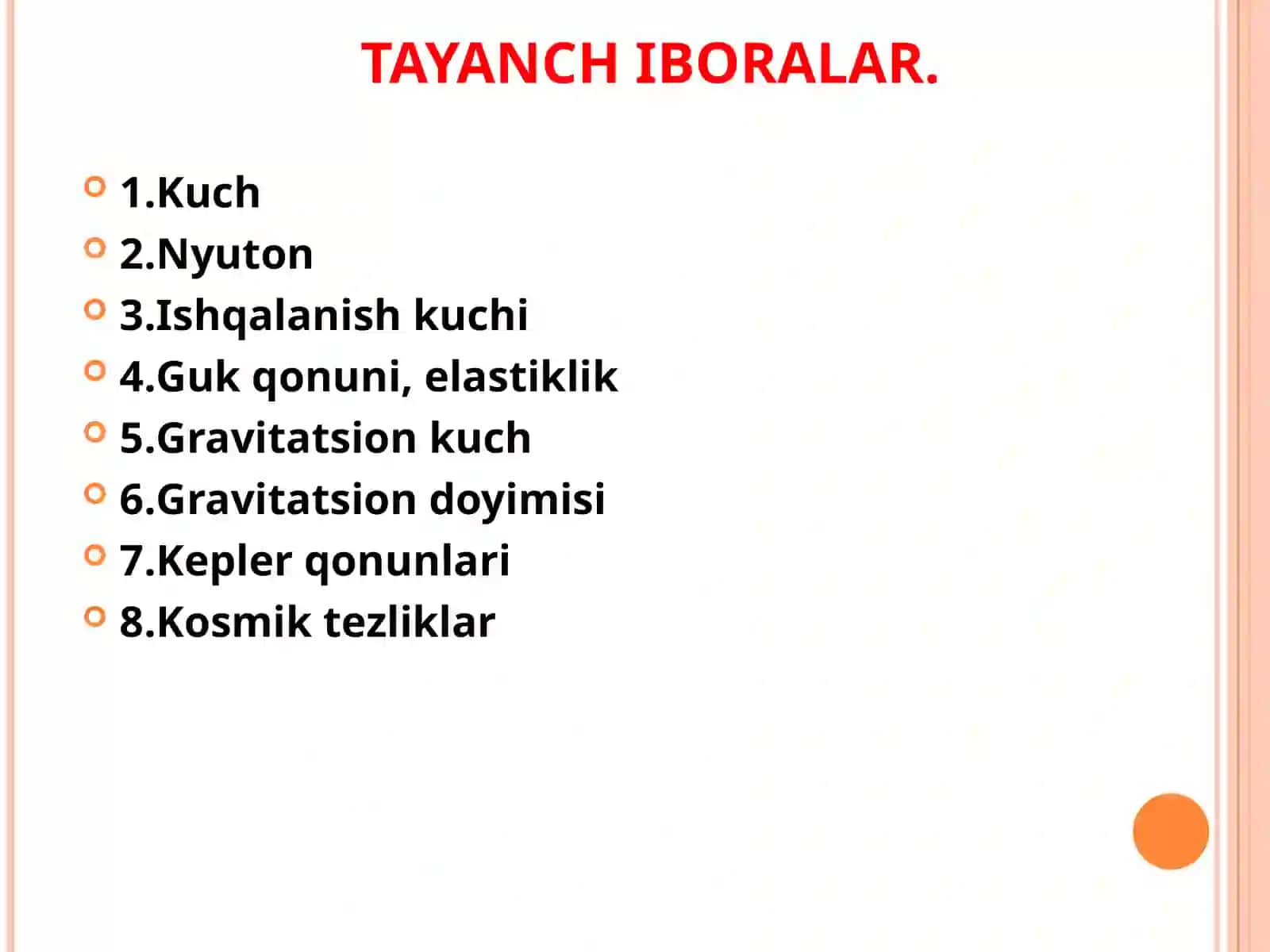 TABIATDA KUCHLAR. BUTUN OLAM TORTISHISH QONUNI 2
