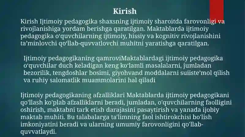 Òsmir Yoshdagi Òquvchilar Bilan Olib Boriladigan Ijtimoiy Pedagogik Ish 2