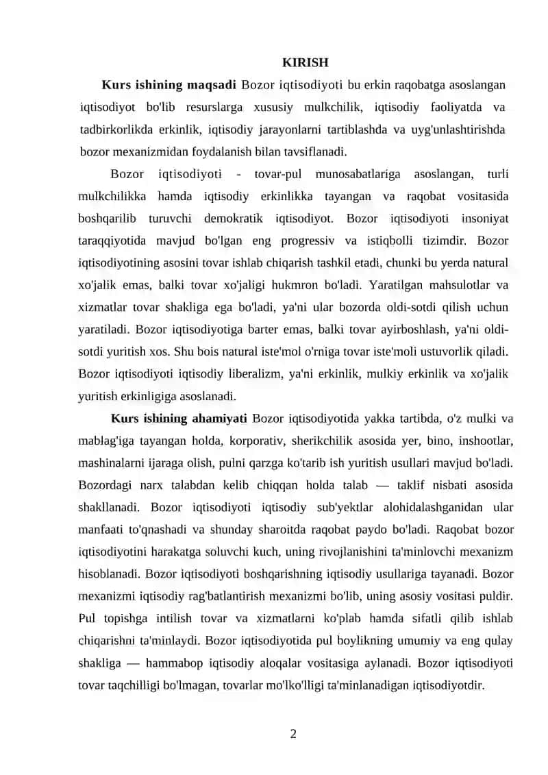 Bozor Iqtisodiyoti 2