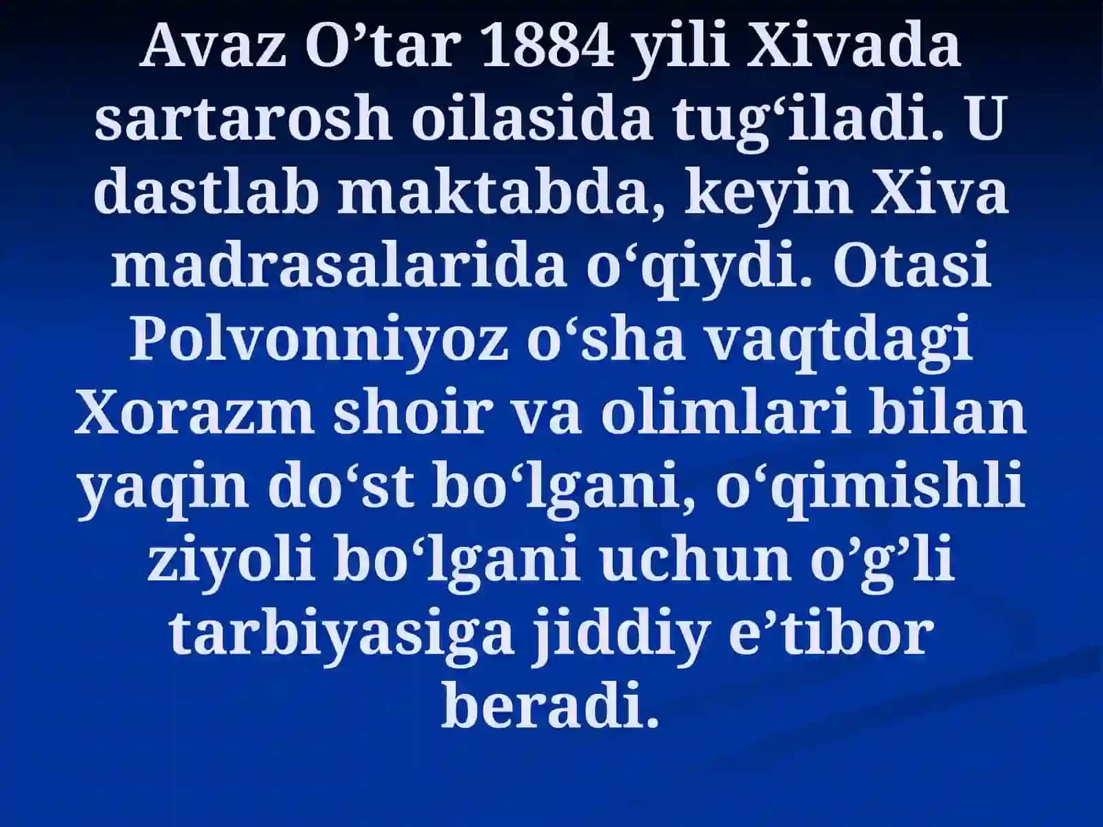 Avaz O’tar 2