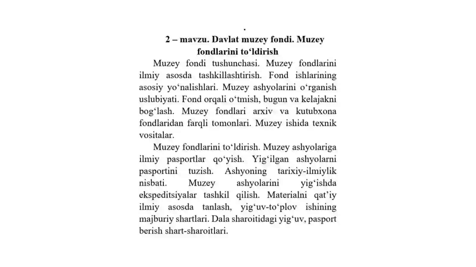 Muzeyshunoslik va Kutubxonashunoslik 2