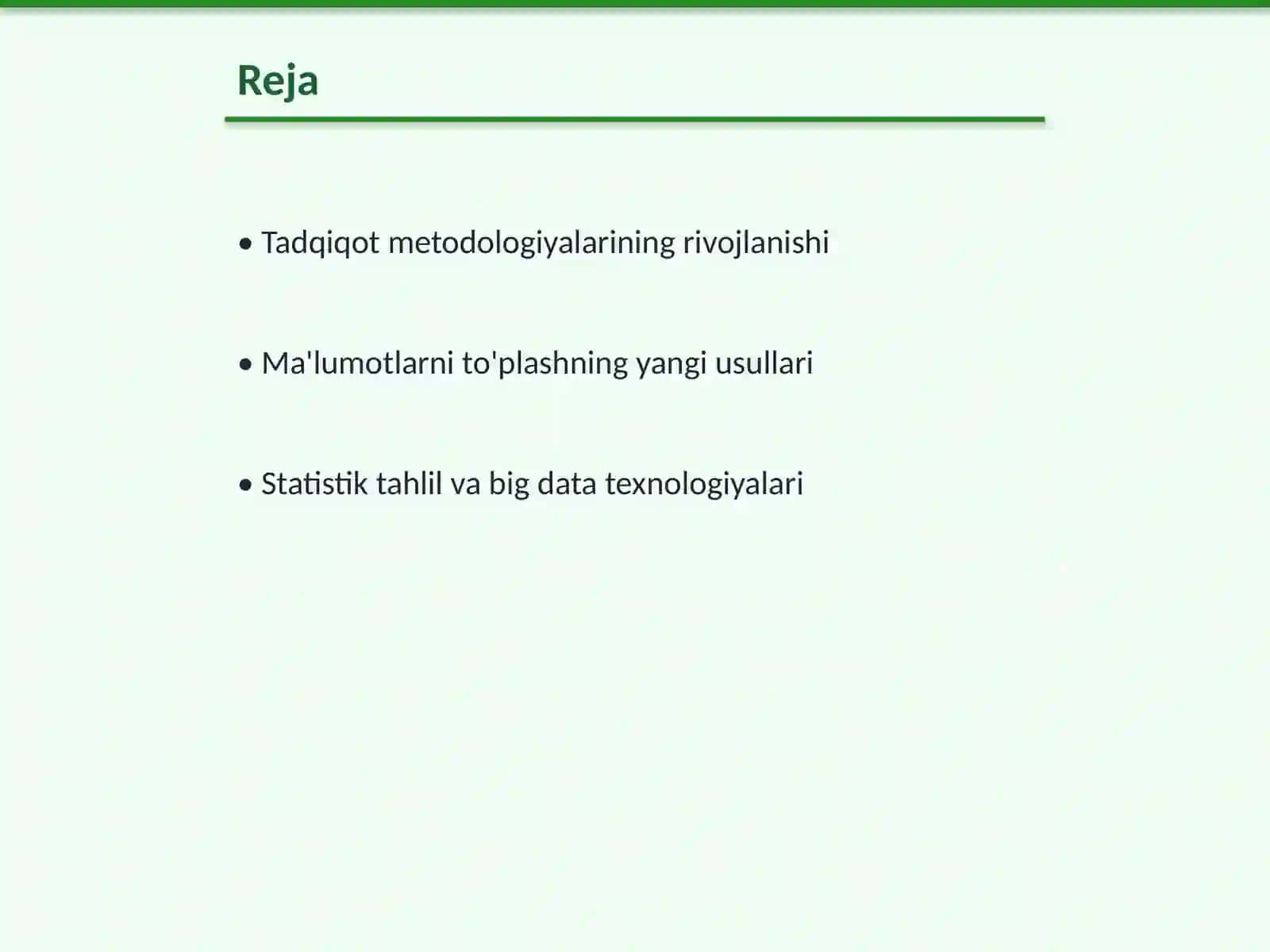 Tadqiqot olib borishning zamonaviy usullari 2
