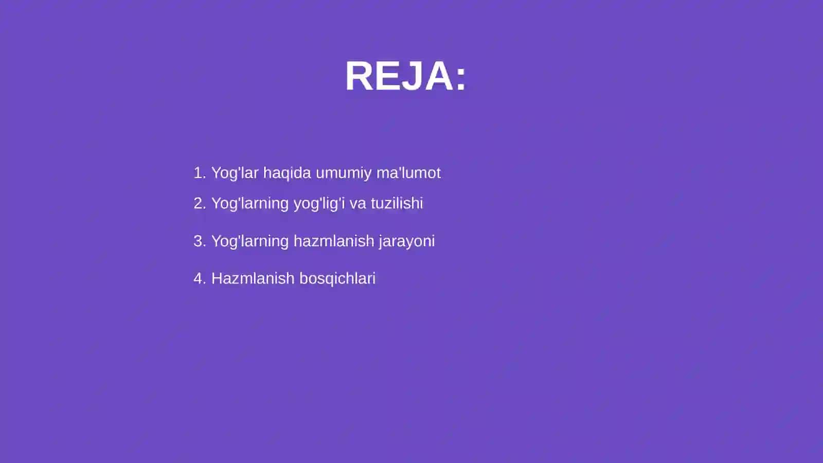 XOLETSISTITLARDA YOG'LAR HAZMLANISHINI BUZILISHI 2