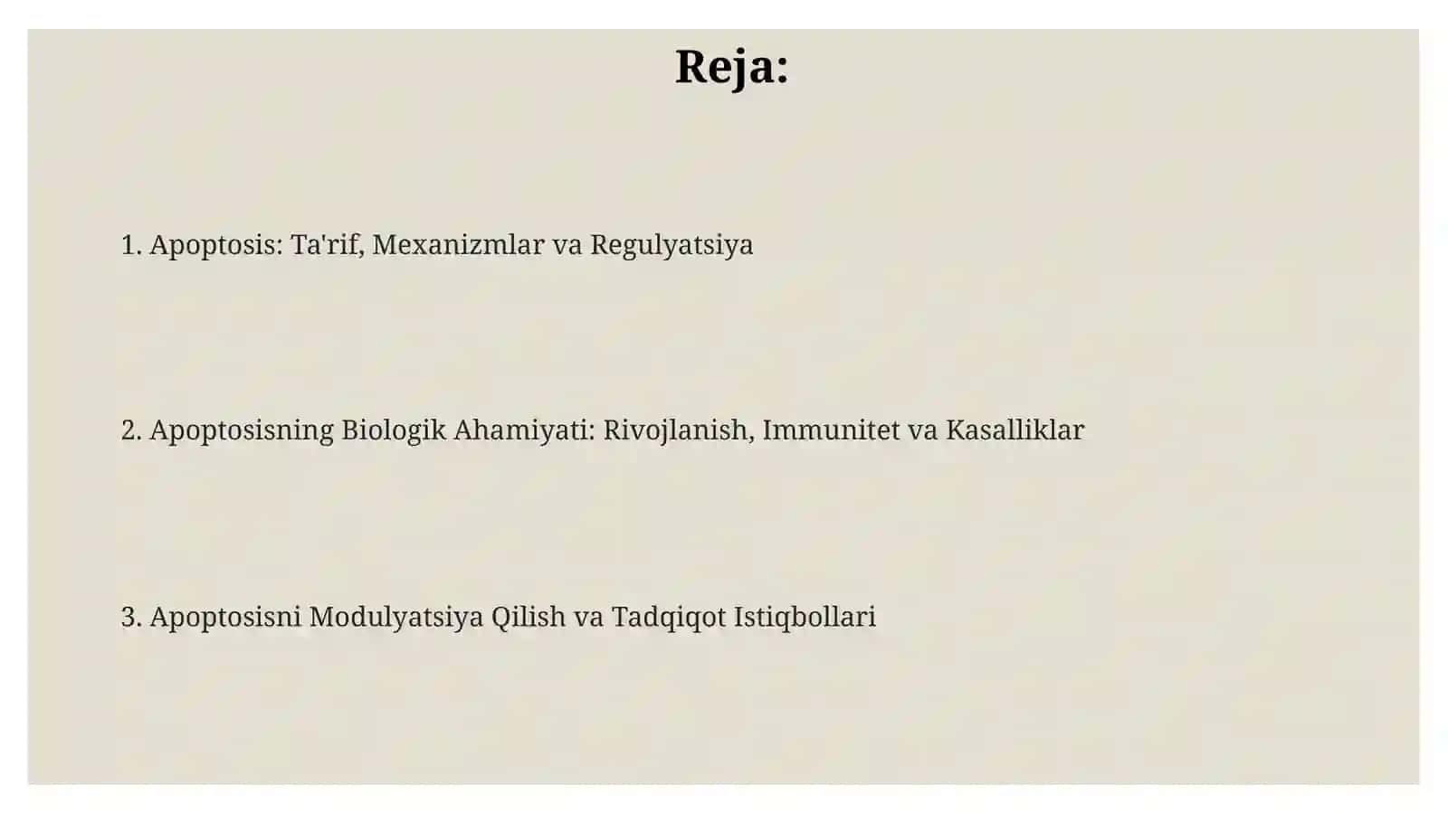 Apoptosis: Ta'rif, Mexanizmlar va Regulyatsiya 2