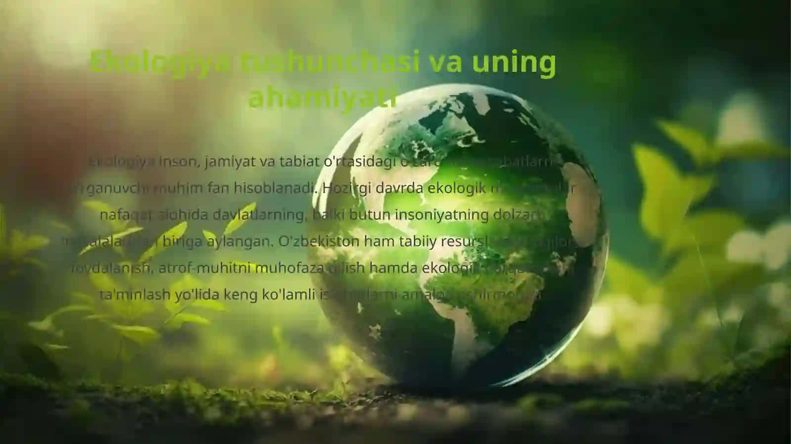 O'ZBEKISTONDAGI EKOLOGIK VAZIYAT 2