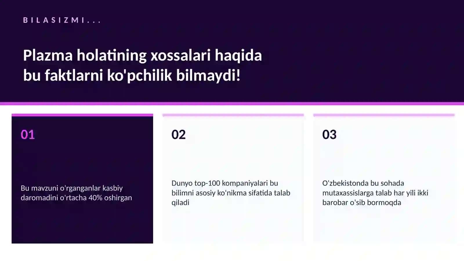Plazma holatining xossalari 2