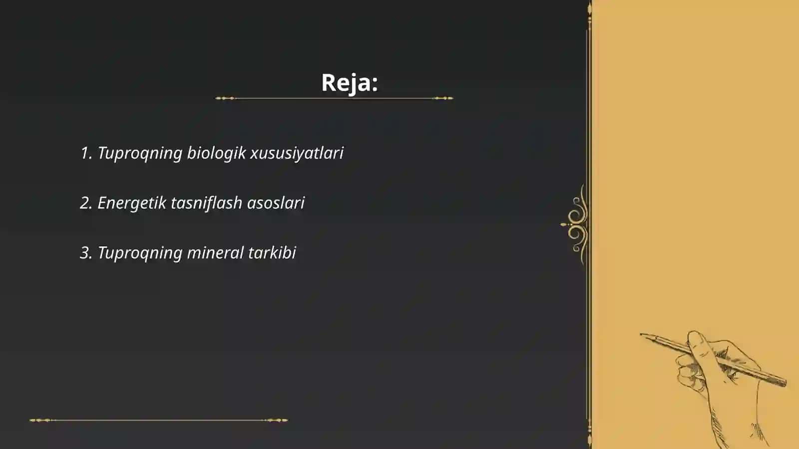 Tuproqning bioenergetik tasnifi 2